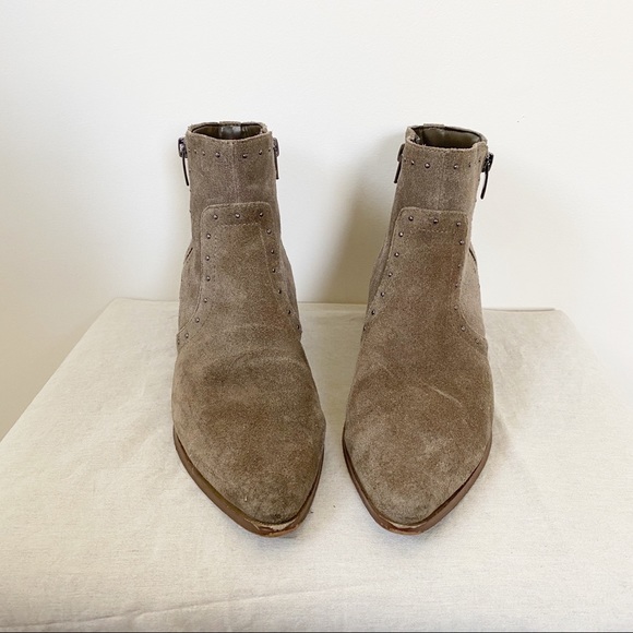 Marc Fisher Wanda Suede Studded Ankle Booties 8.5 - Picture 3 of 10